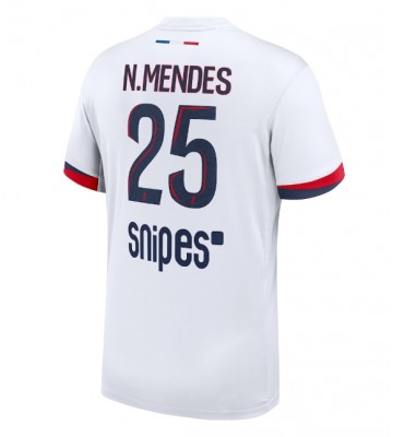 Paris Saint-Germain Nuno Mendes #25 Udebanetrøje 2025-26 Kortærmet